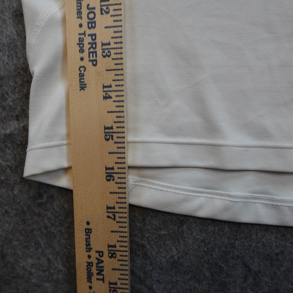 Lululemon Top Womens 4/6? White Align TShirt VNeck Short Sleeve Fitted Cropped - Picture 6 of 7